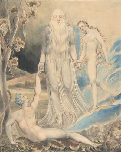 Ange de la Présence Divine amenant Ève à Adam, c.1803 - William Blake